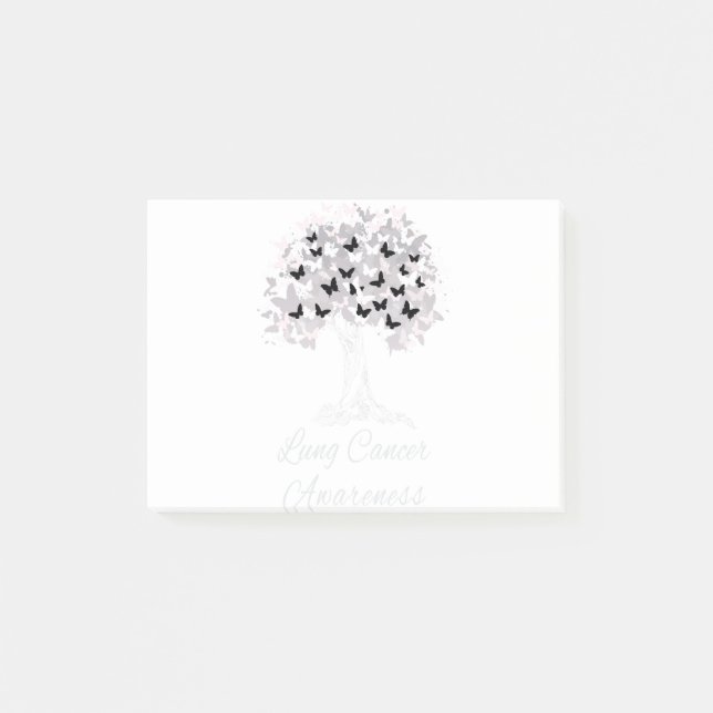 Lung Cancer Awareness Warrior Tree Hope Gift Post-it Notes (Front)