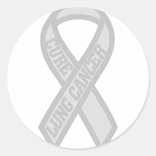 Lung Cancer Classic Round Sticker (Front)