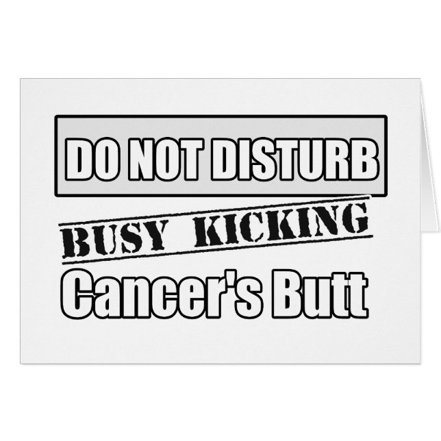 Lung Cancer Do Not Disturb Kicking Butt (Front Horizontal)