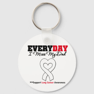 Lung Cancer Every Day I Miss My Dad Keychain