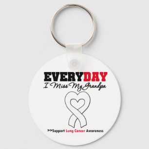 Lung Cancer Every Day I Miss My Grandpa Keychain