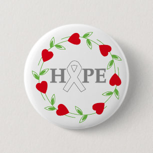 Lung Cancer Hearts of Hope 2 Inch Round Button