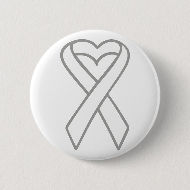 Lung Cancer Ribbon 2 Inch Round Button (Front)