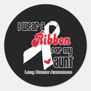 Lung Cancer Ribbon (Aunt) Classic Round Sticker