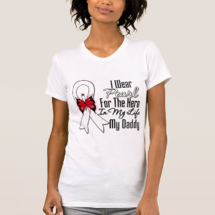 Lung Cancer Ribbon Hero My Daddy T-Shirt