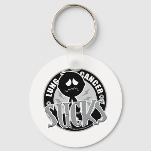 Lung Cancer Sucks Keychain