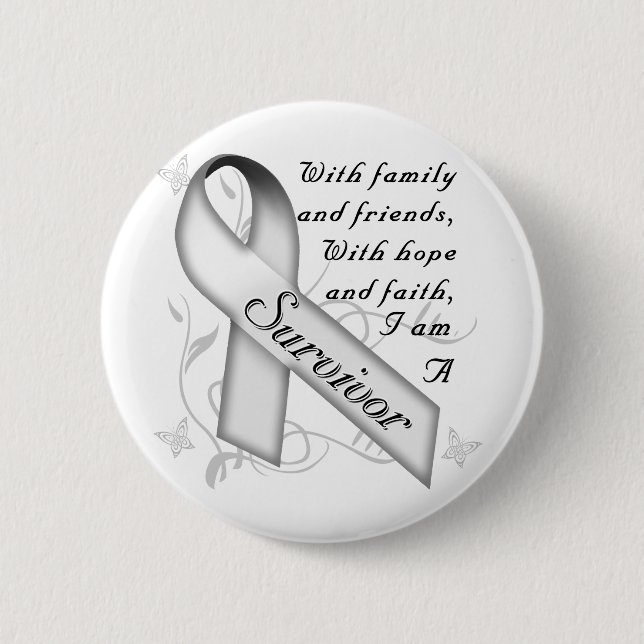 Lung Cancer Survivor 2 Inch Round Button (Front)