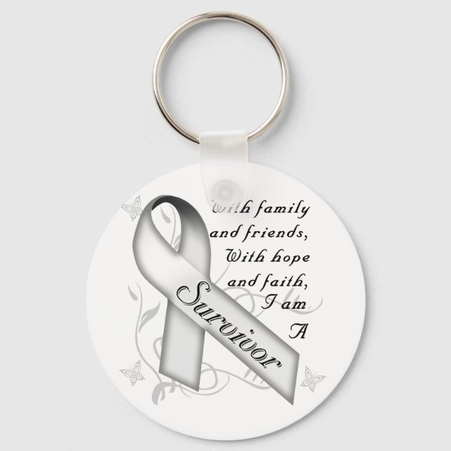 Lung Cancer Survivor Keychain (Front)
