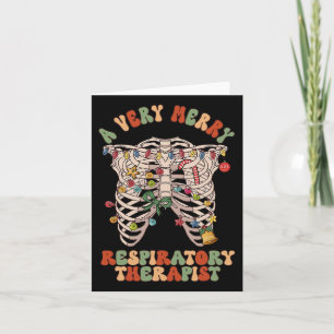 Lung Christmas A Very Merry Respiratory Therapist  Card