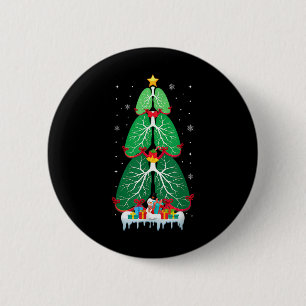 Lung Christmas Tree Respiratory Therapy Xmas Thera 2 Inch Round Button