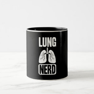 Lung Nerd RT Pulmonologist Respiratory Therapy Two-Tone Coffee Mug