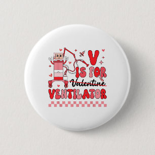 Lung Squad Valentine Respiratory Therapist Pulmono 2 Inch Round Button