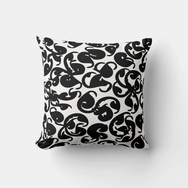 Lung Surfactants with 1920's  Pattern Verso Throw Pillow (Front)