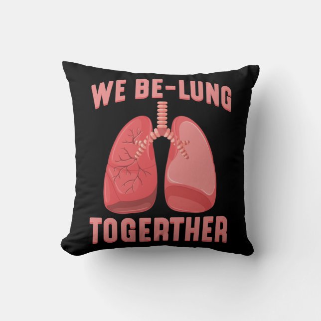 Lung Transplant Surgery Recovery Get Well Soon Throw Pillow (Front)