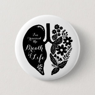 Lung Transplant Wildflower Breath of Life 2 Inch Round Button