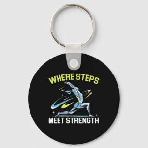 Lunge Exercise Bodybuilding Fitness Workout Gym 2 Keychain