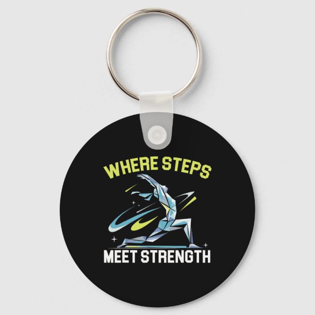Lunge Exercise Bodybuilding Fitness Workout Gym 2  Keychain (Front)