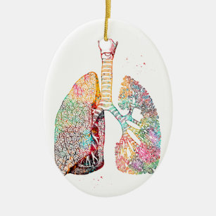 Lungs Art Ceramic Ornament