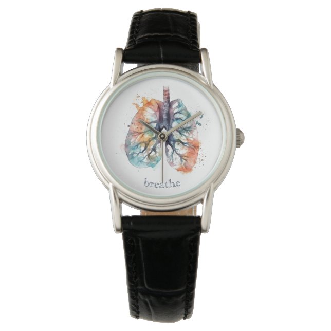 Lungs, breathe like a tree, customizable  watch (Front)