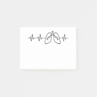 Lungs Heartbeat Respiratory Pulmonology Post-it Notes