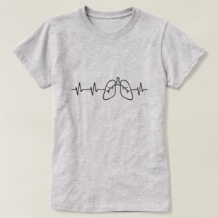 Lungs Heartbeat Respiratory Pulmonology T-Shirt