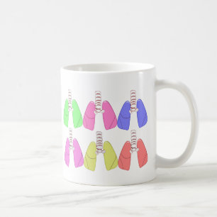 Lungs Multi Coloured--Respiratory Therapist Design Coffee Mug