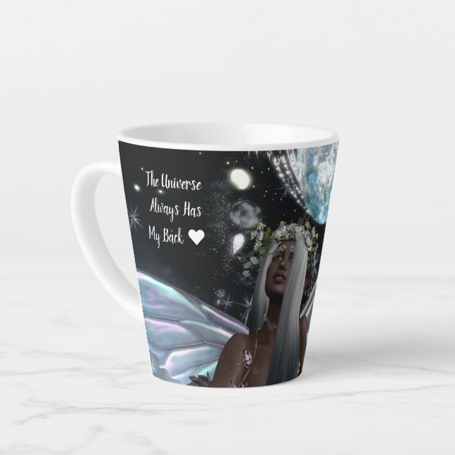 L'Univers A Ma Fée Du Dos 12 oz.Latte Mug (Angle gauche)