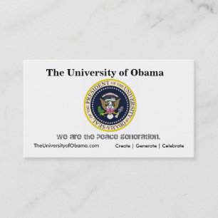 L'université du carte de visite d'Obama