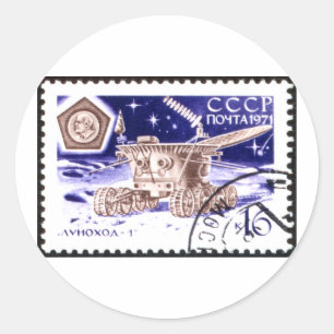 Lunokhod-1 Russian Space Robot Classic Round Sticker