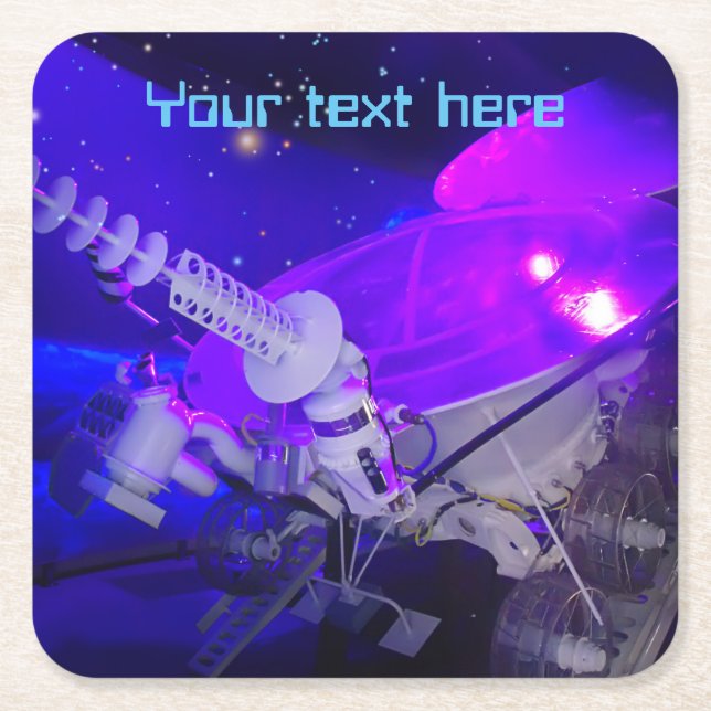 Lunokhod Square Paper Coaster (Front)