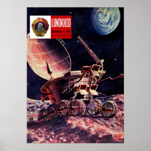 Lunokhod, USSR, 1973 — Soviet vintage space poster