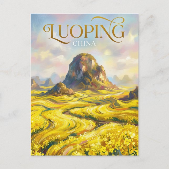 Luoping Canola Fields China Postcard (Front)