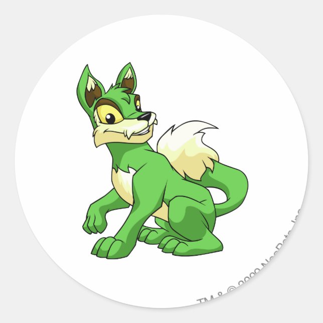 Lupe Green Classic Round Sticker (Front)