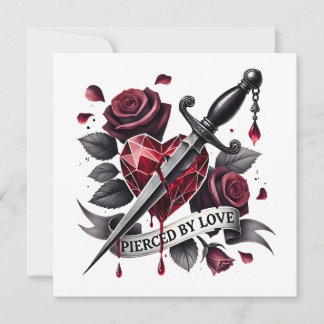 Lupercalia Gothic Heart & Sword Valentine's Holiday Card