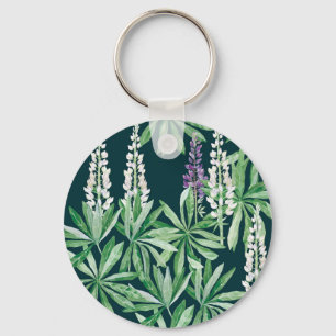 Lupin flower keychain