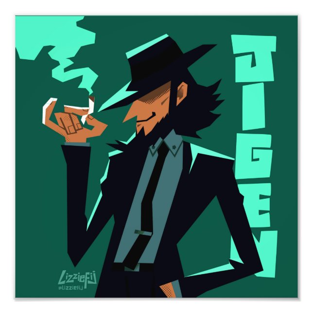 Lupin III the third Jigen medium art print (Front)