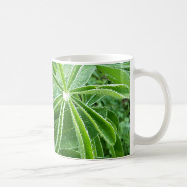 Lupin Leaves Botanical Photography Coffee Mug (Right)
