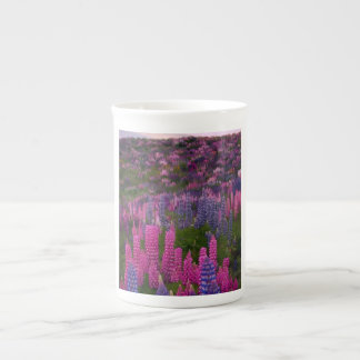 Lupine Flower Field Nature Aesthetic Print on Dema Bone China Mug