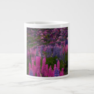 Lupine Flower Field Nature Aesthetic Print on Dema Large Coffee Mug