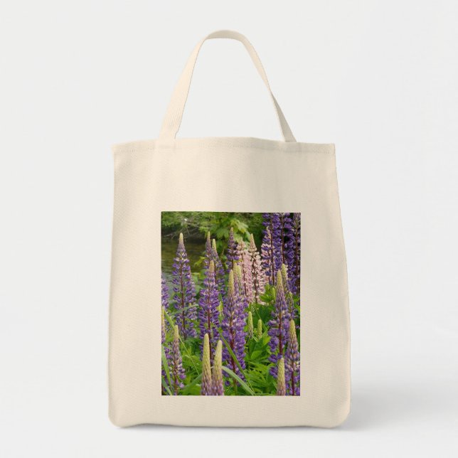 Lupine Grocery Tote Bag (Front)