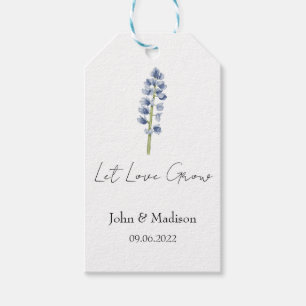 Lupine Let love grow wedding seed  Gift Tags