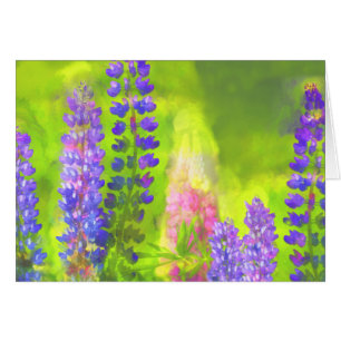 Lupine Painting - Original Flower Art