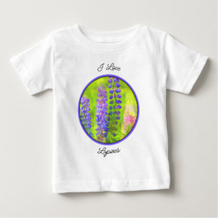Lupine Painting - Original Flower Art Baby T-Shirt