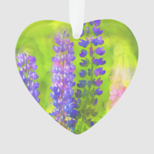 Lupine Painting - Original Flower Art Ornament
