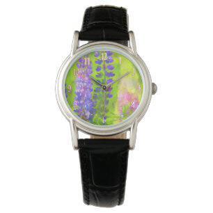 Lupine Painting - Original Flower Art Watch