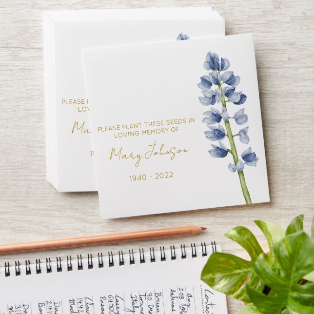 Lupine | Simple Memorial Seed Envelope (Stacked)