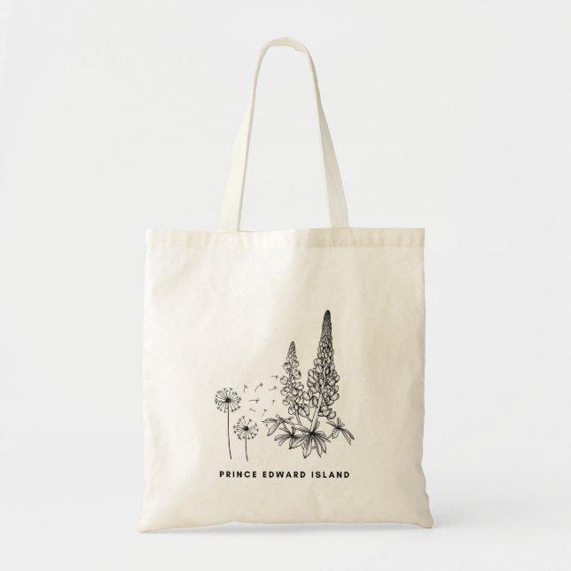 Lupines & Dandelions PEI Tote Bag (Front)