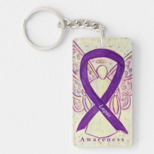 Lupus Angel Purple Awareness Porte - clé de ruban