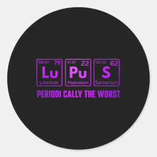 Lupus Awareness 2025 Women Men Mom Elements Period Classic Round Sticker