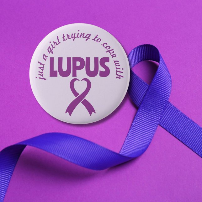 Lupus awareness chronic autoimmune disease 2 inch round button (Creator Uploaded)